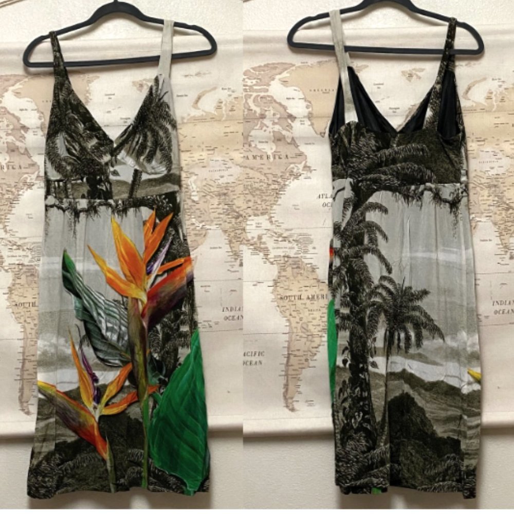 Ana Alcazar Leaf Palm Print Dress 38/M